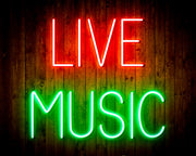 Live Music Bar Flex Silicone LED Sign (Neon-Style, LED Technology) - LED Gift Works