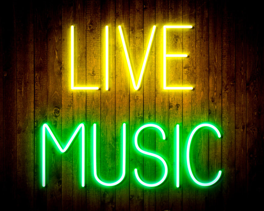 Live Music Bar Flex Silicone LED Sign (Neon-Style, LED Technology) - Way Up Gifts
