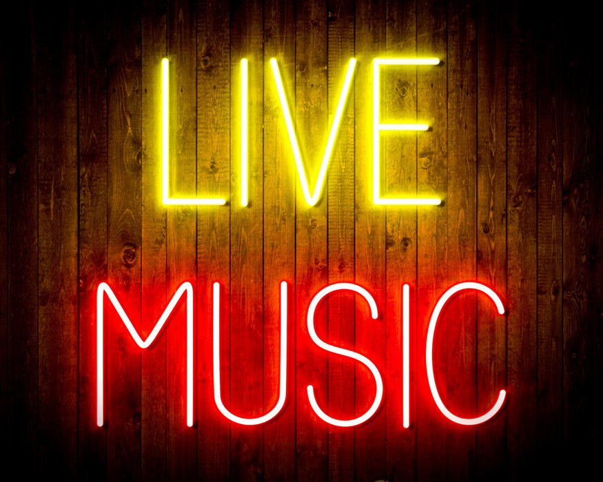 Live Music Bar Flex Silicone LED Sign (Neon-Style, LED Technology) - Way Up Gifts