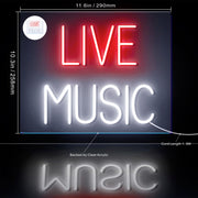 Live Music Bar Flex Silicone LED Sign (Neon-Style, LED Technology) - LED Gift Works