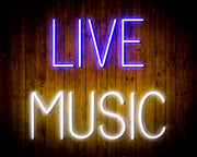Live Music Bar Flex Silicone LED Sign (Neon-Style, LED Technology) - LED Gift Works
