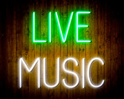 Live Music Bar Flex Silicone LED Sign (Neon-Style, LED Technology) - LED Gift Works
