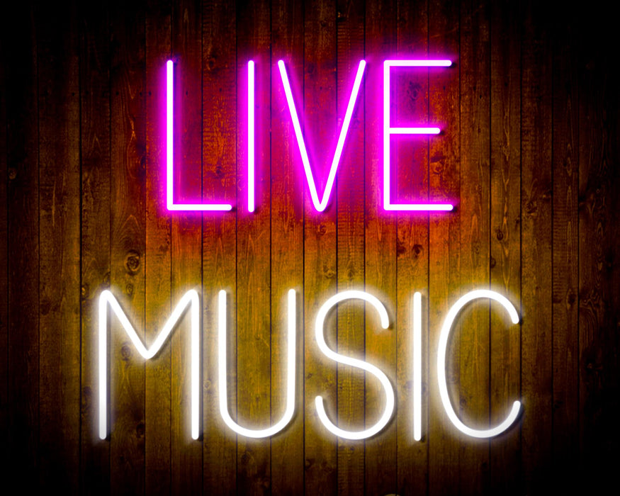 Live Music Bar Flex Silicone LED Sign (Neon-Style, LED Technology) - Way Up Gifts
