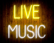 Live Music Bar Flex Silicone LED Sign (Neon-Style, LED Technology) - LED Gift Works