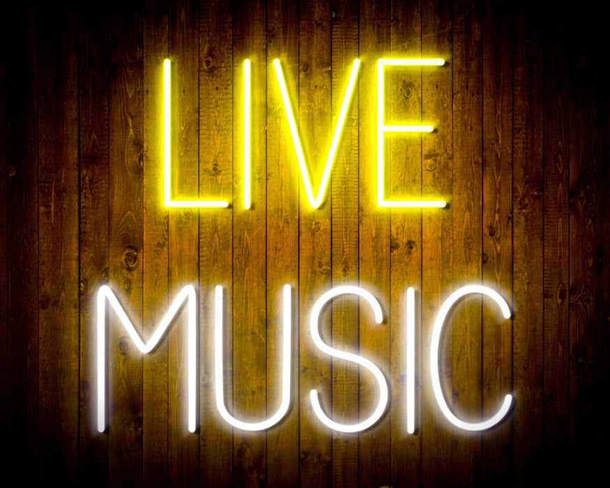 Live Music Bar Flex Silicone LED Sign (Neon-Style, LED Technology) - Way Up Gifts