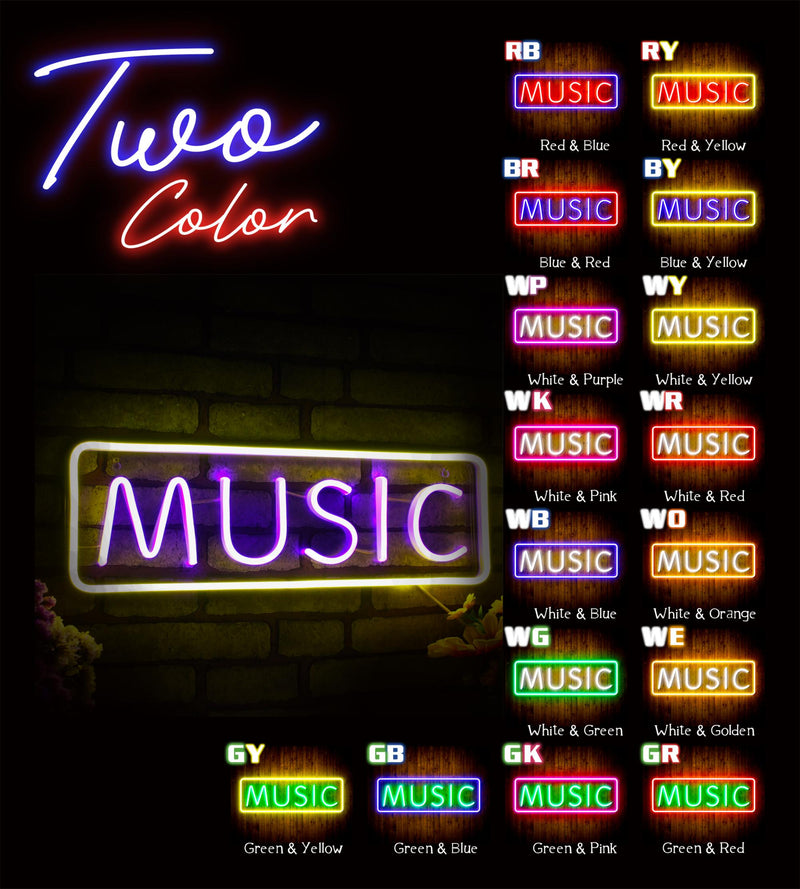 Music Flex Silicone LED Sign (Neon-Style, LED Technology) - LED Gift Works