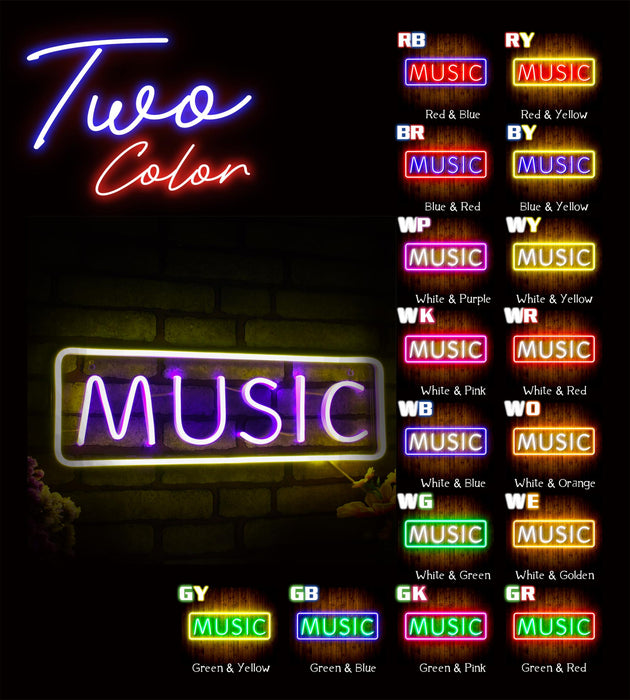 Music Flex Silicone LED Sign (Neon-Style, LED Technology) - Way Up Gifts