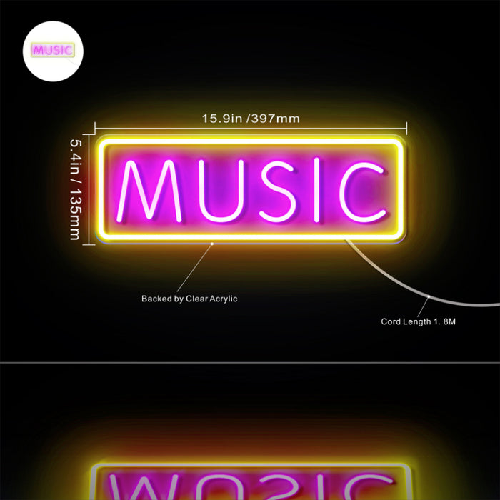 Music Flex Silicone LED Sign (Neon-Style, LED Technology) - Way Up Gifts
