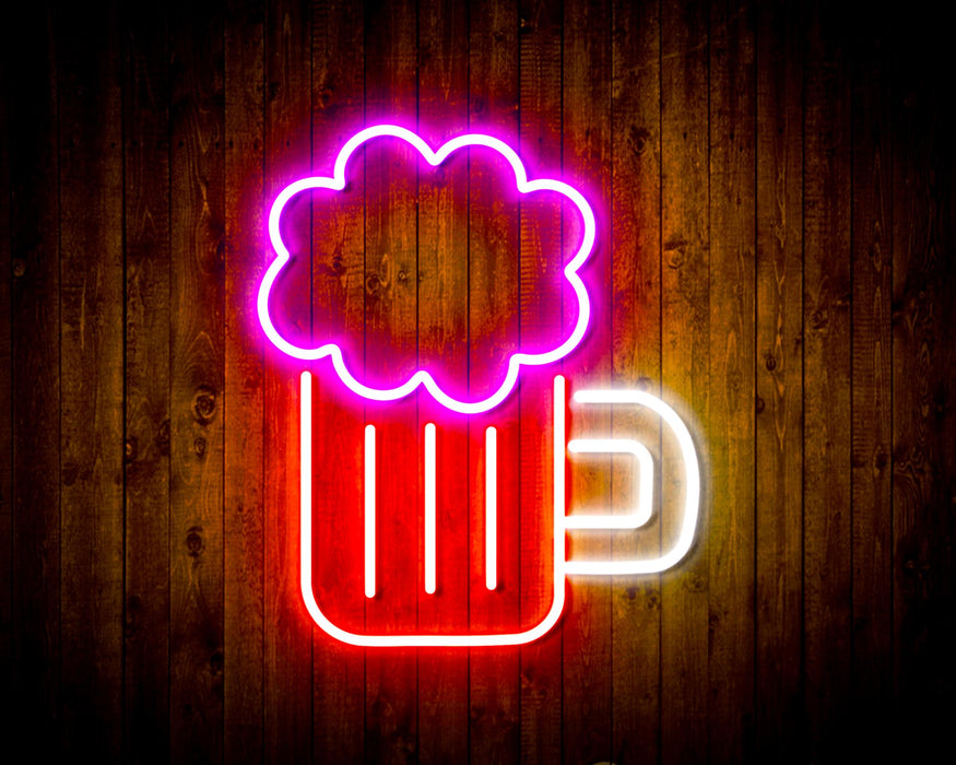 Beer Mug Bar Flex Silicone LED Sign (Neon-Style, LED Technology) - Way Up Gifts
