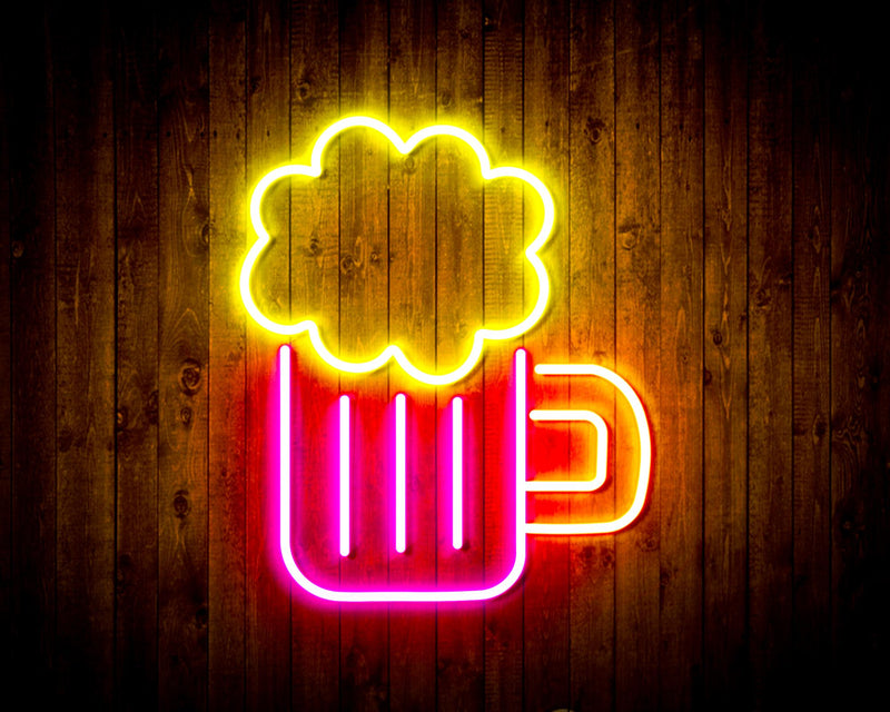 Beer Mug Bar Flex Silicone LED Sign (Neon-Style, LED Technology) - LED Gift Works
