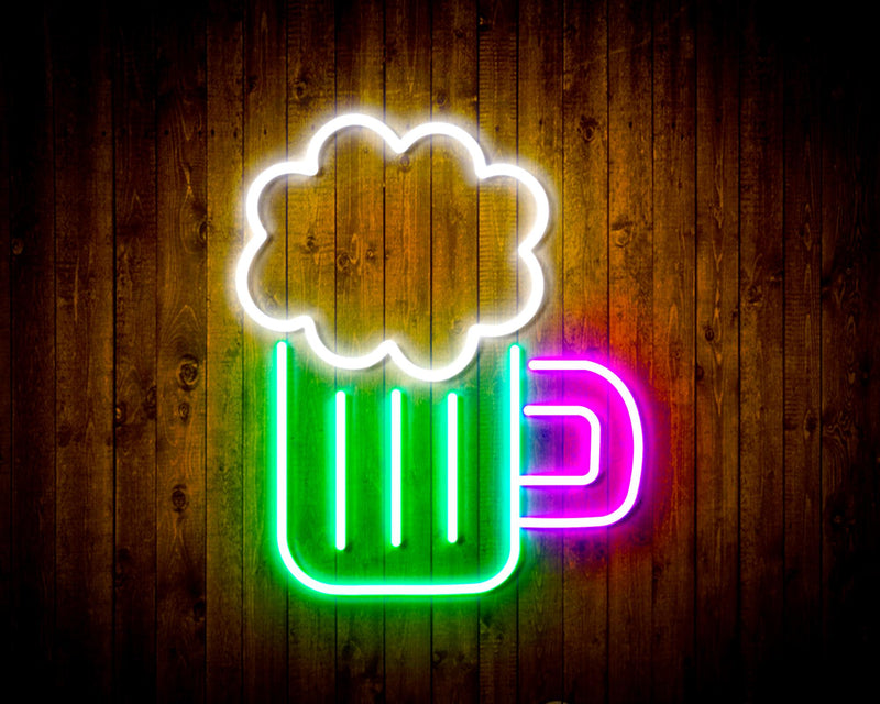 Beer Mug Bar Flex Silicone LED Sign (Neon-Style, LED Technology) - LED Gift Works