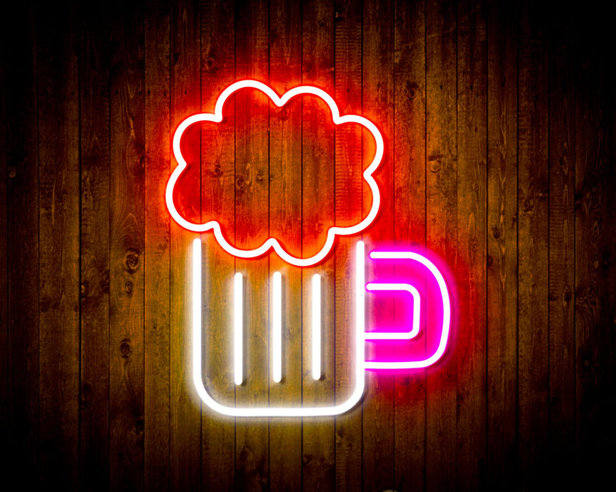 Beer Mug Bar Flex Silicone LED Sign (Neon-Style, LED Technology) - Way Up Gifts