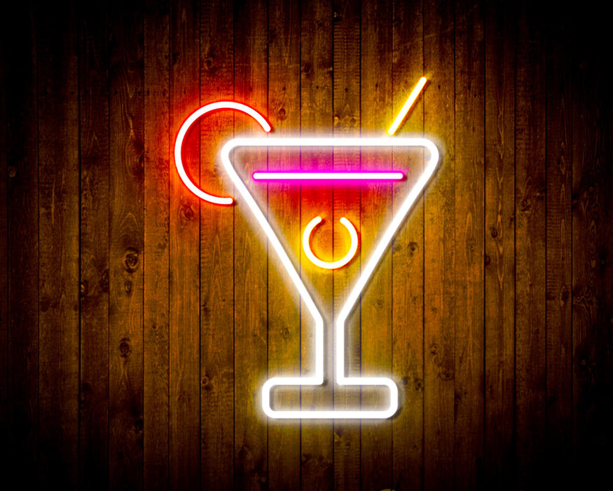 Martini Glass Bar Flex Silicone LED Sign (Neon-Style, LED Technology) - Way Up Gifts