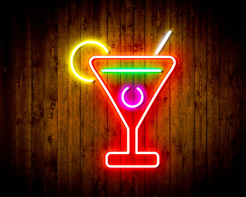 Martini Glass Bar Flex Silicone LED Sign (Neon-Style, LED Technology) - LED Gift Works