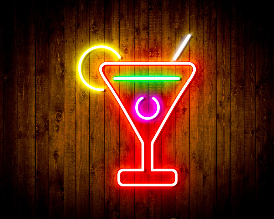 Martini Glass Bar Flex Silicone LED Sign (Neon-Style, LED Technology) - Way Up Gifts