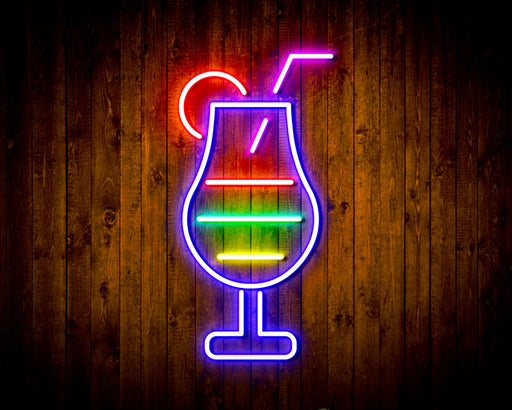 Cocktail Glass Bar Flex Silicone LED Sign (Neon-Style, LED Technology) - Way Up Gifts
