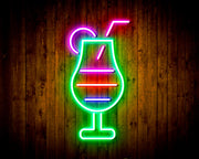 Cocktail Glass Bar Flex Silicone LED Sign (Neon-Style, LED Technology) - LED Gift Works