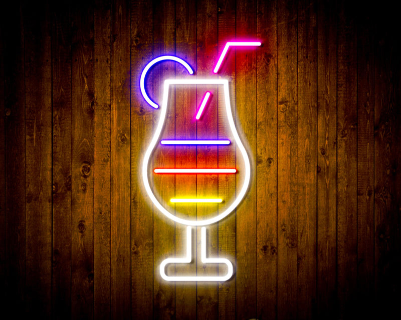 Cocktail Glass Bar Flex Silicone LED Sign (Neon-Style, LED Technology) - LED Gift Works