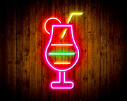 Cocktail Glass Bar Flex Silicone LED Sign (Neon-Style, LED Technology) - LED Gift Works