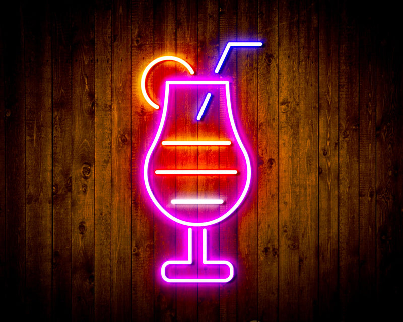 Cocktail Glass Bar Flex Silicone LED Sign (Neon-Style, LED Technology) - LED Gift Works