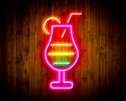 Cocktail Glass Bar Flex Silicone LED Sign (Neon-Style, LED Technology) - LED Gift Works