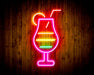 Cocktail Glass Bar Flex Silicone LED Sign (Neon-Style, LED Technology) - Way Up Gifts