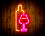 Wine Bottle and Glass Flex Silicone LED Sign (Neon-Style, LED Technology) - Way Up Gifts