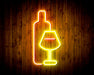 Wine Bottle and Glass Flex Silicone LED Sign (Neon-Style, LED Technology) - Way Up Gifts