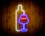 Wine Bottle and Glass Flex Silicone LED Sign (Neon-Style, LED Technology) - Way Up Gifts