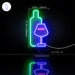 Wine Bottle and Glass Flex Silicone LED Sign (Neon-Style, LED Technology) - Way Up Gifts