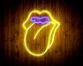 Mouth with Tongue Sticking Out Flex Silicone LED Sign (Neon-Style, LED Technology) - Way Up Gifts