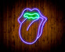 Mouth with Tongue Sticking Out Flex Silicone LED Sign (Neon-Style, LED Technology) - Way Up Gifts