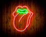 Mouth with Tongue Sticking Out Flex Silicone LED Sign (Neon-Style, LED Technology) - Way Up Gifts