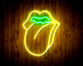 Mouth with Tongue Sticking Out Flex Silicone LED Sign (Neon-Style, LED Technology) - Way Up Gifts