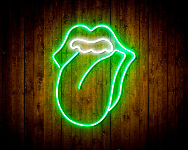 Mouth with Tongue Sticking Out Flex Silicone LED Sign (Neon-Style, LED Technology) - LED Gift Works