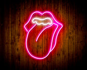 Mouth with Tongue Sticking Out Flex Silicone LED Sign (Neon-Style, LED Technology) - LED Gift Works