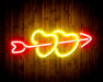 Hearts with Arrow Crush In Love Flex Silicone LED Sign (Neon-Style, LED Technology) - Way Up Gifts