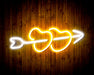 Hearts with Arrow Crush In Love Flex Silicone LED Sign (Neon-Style, LED Technology) - Way Up Gifts