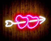 Hearts with Arrow Crush In Love Flex Silicone LED Sign (Neon-Style, LED Technology) - LED Gift Works