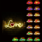Love with Heart Flex Silicone LED Sign (Neon-Style, LED Technology) - LED Gift Works