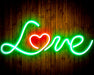 Love with Heart Flex Silicone LED Sign (Neon-Style, LED Technology) - Way Up Gifts