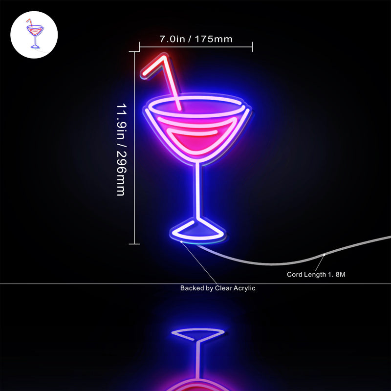 Dry Martini Flex Silicone LED Sign (Neon-Style, LED Technology) - LED Gift Works