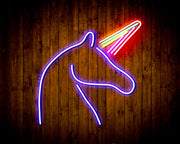 Unicorn with Magical Alicorn Horn Flex Silicone LED Sign (Neon-Style, LED Technology) - LED Gift Works