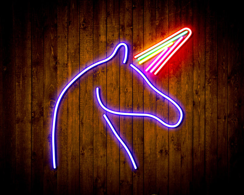 Unicorn with Magical Alicorn Horn Flex Silicone LED Sign (Neon-Style, LED Technology) - LED Gift Works