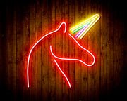 Unicorn with Magical Alicorn Horn Flex Silicone LED Sign (Neon-Style, LED Technology) - LED Gift Works