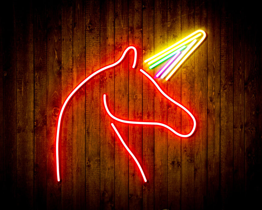 Unicorn with Magical Alicorn Horn Flex Silicone LED Sign (Neon-Style, LED Technology) - Way Up Gifts