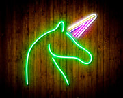 Unicorn with Magical Alicorn Horn Flex Silicone LED Sign (Neon-Style, LED Technology) - LED Gift Works
