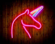 Unicorn with Magical Alicorn Horn Flex Silicone LED Sign (Neon-Style, LED Technology) - LED Gift Works