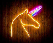 Unicorn with Magical Alicorn Horn Flex Silicone LED Sign (Neon-Style, LED Technology) - LED Gift Works