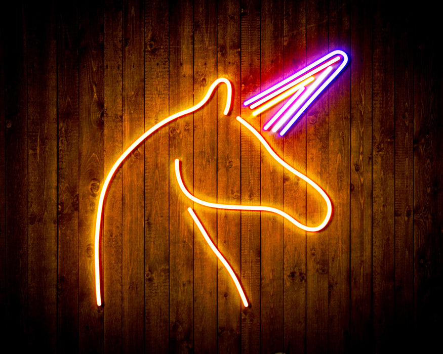 Unicorn with Magical Alicorn Horn Flex Silicone LED Sign (Neon-Style, LED Technology) - Way Up Gifts